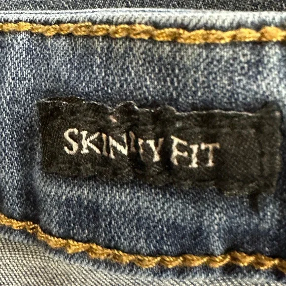 Judy Blue Womens Skinny Fit Jeans 15-32 Blue Distressed 5 Pocket Stretch Denim
